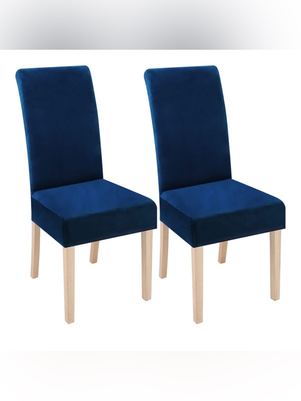Navy Velvet Dining Chair Cover